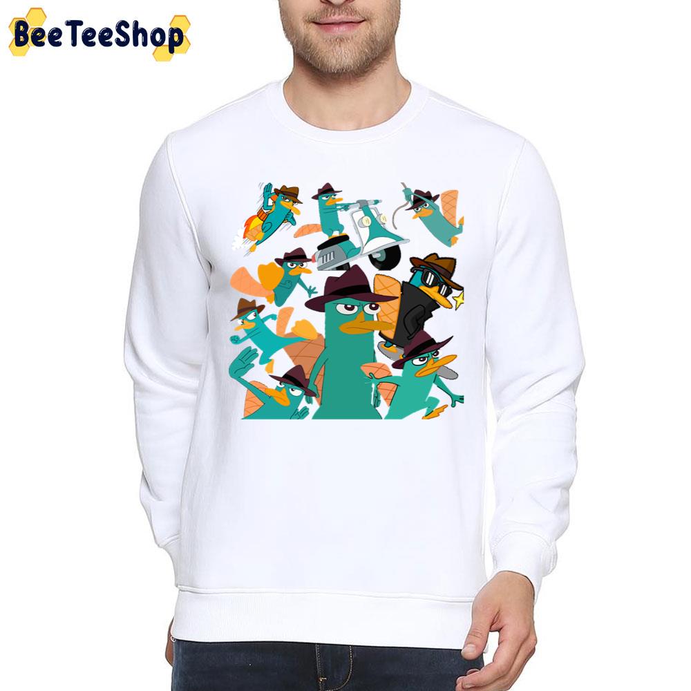 Perry The Platypus Phineas And Ferb Collage Design Trending Unisex T-Shirt Perry The Platypus Phineas And Ferb Collage Design Trending Unisex T-Shirt