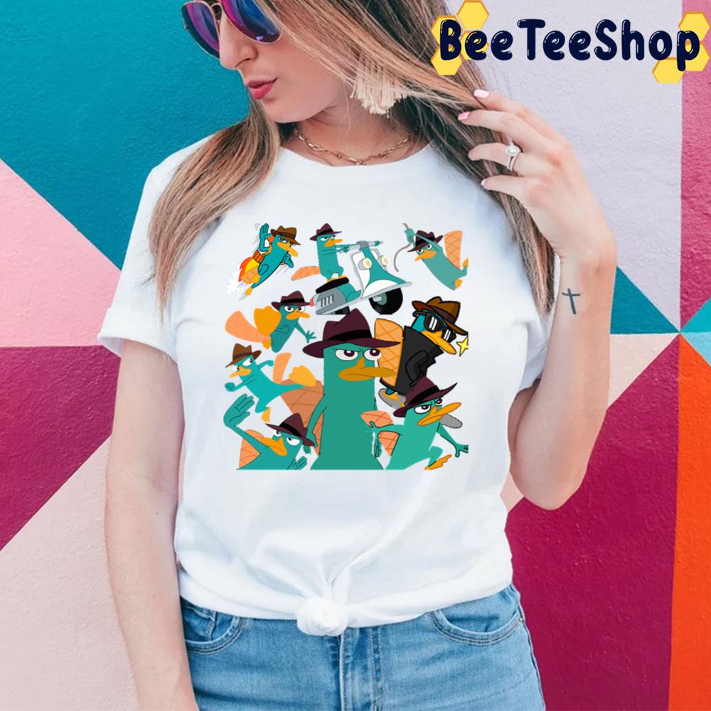 Perry The Platypus Phineas And Ferb Collage Design Trending Unisex T-Shirt Perry The Platypus Phineas And Ferb Collage Design Trending Unisex T-Shirt