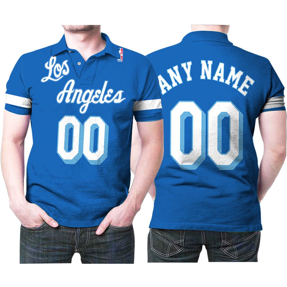 Personalized Los Angeles Lakers 1996-97 Hardwood Classics Royal Blue Jersey Inspried Style 3D All Over Print Polo Shirt Personalized Los Angeles Lakers 1996-97 Hardwood Classics Royal Blue Jersey Inspried Style 3D All Over Print Polo Shirt
