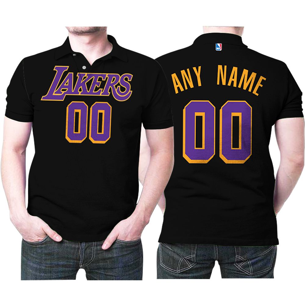 Personalized Los Angeles Lakers Any Name 00 2020-21 Earned Edition Black Jersey Inspired Style 3D All Over Print Polo Shirt Personalized Los Angeles Lakers Any Name 00 2020-21 Earned Edition Black Jersey Inspired Style 3D All Over Print Polo Shirt