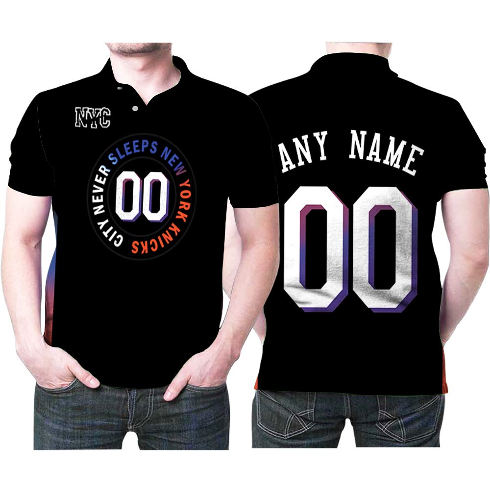 Personalized New York Knicks 00 Anyname 2020 Nba City Edition Black Jersey Inspired Style Polo Shirt Personalized New York Knicks 00 Anyname 2020 Nba City Edition Black Jersey Inspired Style Polo Shirt
