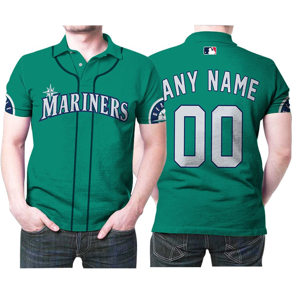 Personalized Seattle Mariners 00 Anyname Majestic Northwest Green Jersey Inspired Style Polo Shirt Personalized Seattle Mariners 00 Anyname Majestic Northwest Green Jersey Inspired Style Polo Shirt