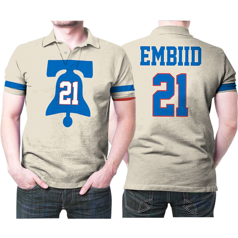 Philadelphia 76ers Joel Embiid 21 Great Player Earned Edition Cream Nba Embiid Lovers Polo Shirt Philadelphia 76ers Joel Embiid 21 Great Player Earned Edition Cream Nba Embiid Lovers Polo Shirt