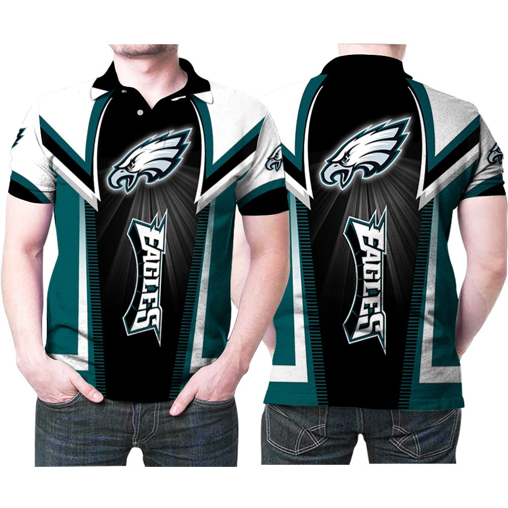 Philadelphia Eagles Bright Eagle Logo 3D All Over Print Polo Shirt Philadelphia Eagles Bright Eagle Logo 3D All Over Print Polo Shirt