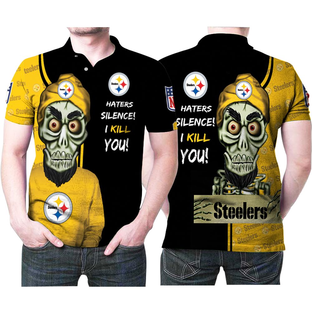 Pittsburgh Steelers Haters Silence I Kill You Printed 3D All Over Print Polo Shirt Pittsburgh Steelers Haters Silence I Kill You Printed 3D All Over Print Polo Shirt