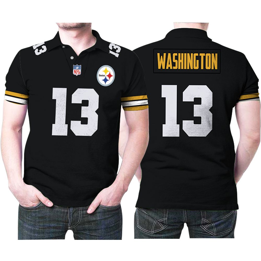 Pittsburgh Steelers James Washington 13 Great Player Nfl Football Team Game Black Jersey Style Polo Shirt Pittsburgh Steelers James Washington 13 Great Player Nfl Football Team Game Black Jersey Style Polo Shirt