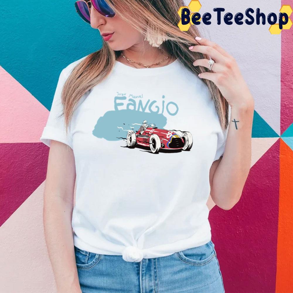 Pop Art Juan Manuel Fangio Racing Unisex T-Shirt Pop Art Juan Manuel Fangio Racing Unisex T-Shirt