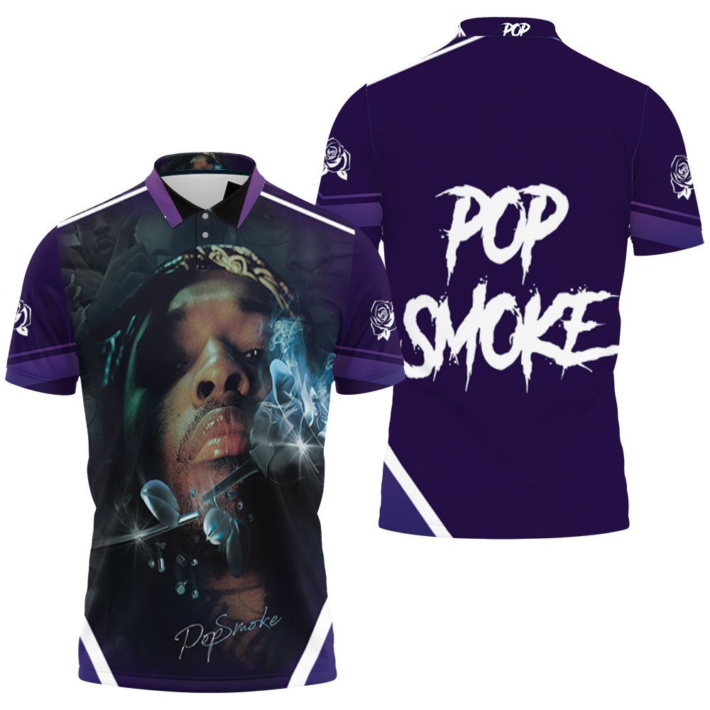 Pop Smoke Shoot For The Stars Aim For The Moon Rose Symbol 3D All Over Print Polo Shirt Pop Smoke Shoot For The Stars Aim For The Moon Rose Symbol 3D All Over Print Polo Shirt