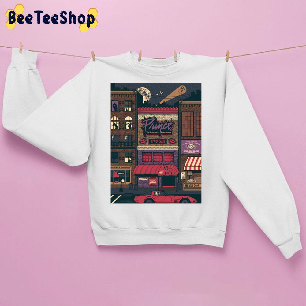 Prince The Immersive Experience Let's Go Crazy Trending Unisex Sweatshirt Prince The Immersive Experience Let's Go Crazy Trending Unisex Sweatshirt