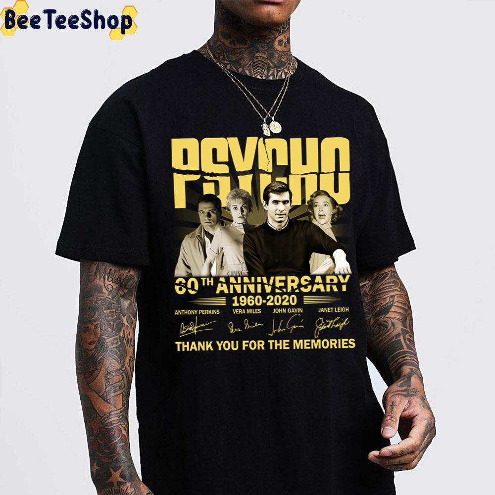 Psycho 60th Anniversary 1960 2020 Signatures Thank You For The Memories Trending Unisex T-Shirt Psycho 60th Anniversary 1960 2020 Signatures Thank You For The Memories Trending Unisex T-Shirt