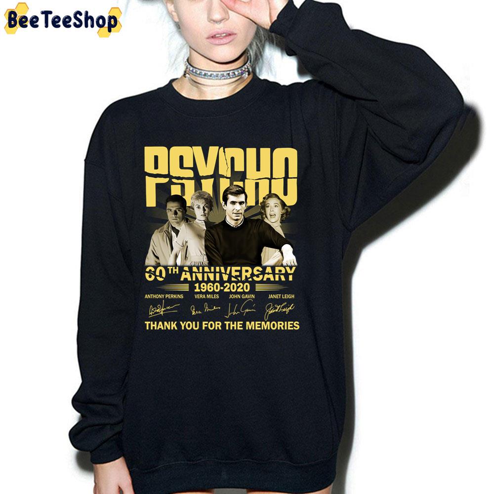 Psycho 60th Anniversary 1960 2020 Signatures Thank You For The Memories Trending Unisex T-Shirt Psycho 60th Anniversary 1960 2020 Signatures Thank You For The Memories Trending Unisex T-Shirt