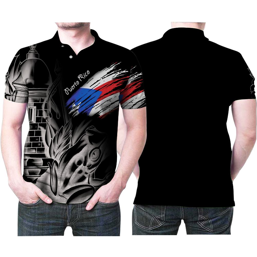 Puerto Rico Flag Coqui Team 3D All Over Print Polo Shirt Puerto Rico Flag Coqui Team 3D All Over Print Polo Shirt
