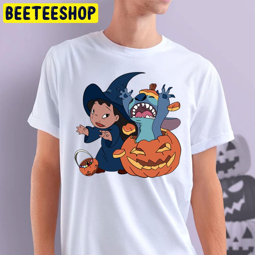 Pumpkin Stitch And Lilo Surprise Trending Unisex T-Shirt Pumpkin Stitch And Lilo Surprise Trending Unisex T-Shirt
