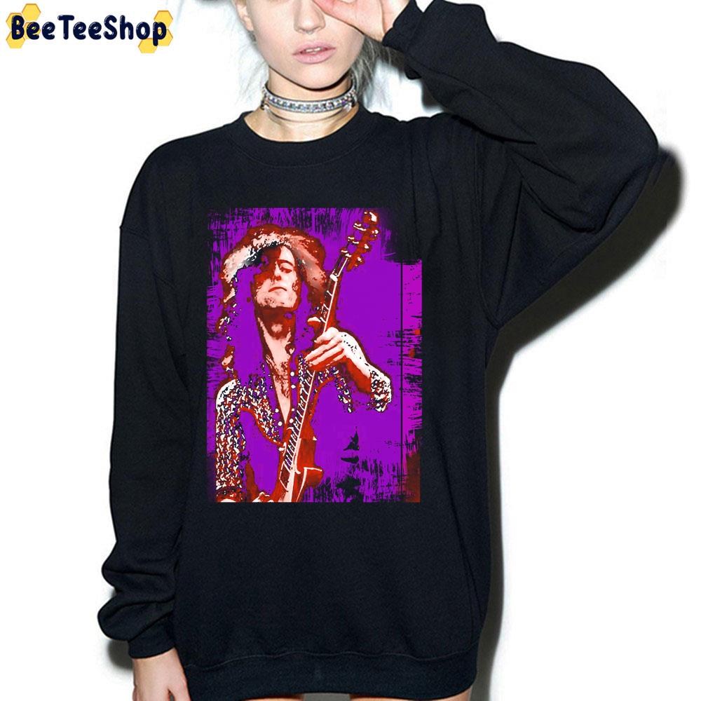 Purple Retro Art Jimmy Page Unisex T-Shirt Purple Retro Art Jimmy Page Unisex T-Shirt