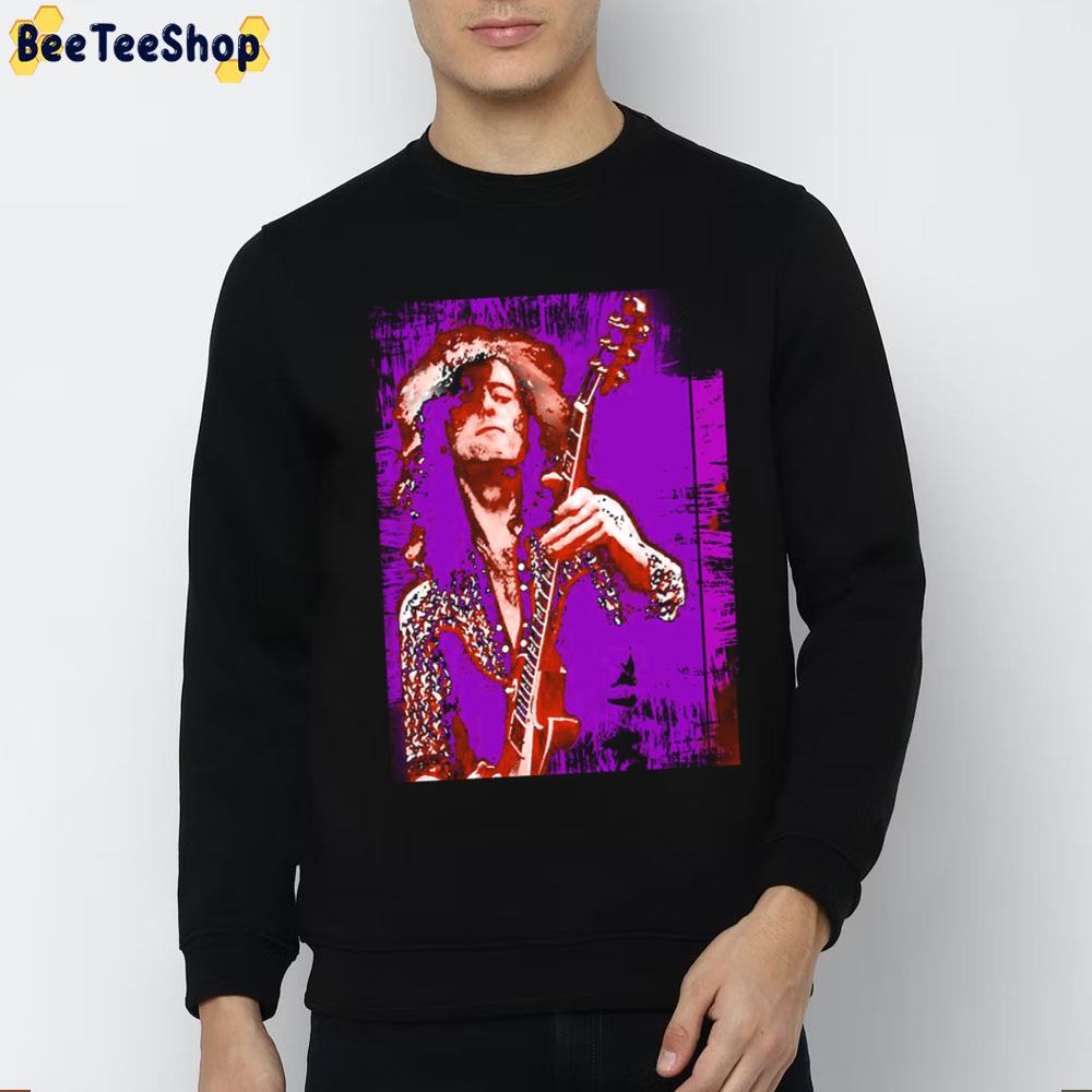 Purple Retro Art Jimmy Page Unisex T-Shirt Purple Retro Art Jimmy Page Unisex T-Shirt