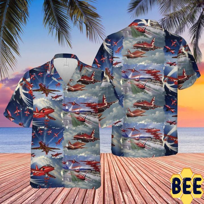 Raf Red Arrows Air Show Trending Hawaiian Shirt Raf Red Arrows Air Show Trending Hawaiian Shirt