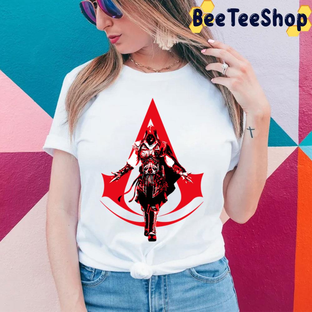 Red Art Assassin's Creed Gaming Logo Game Unisex T-Shirt Red Art Assassin's Creed Gaming Logo Game Unisex T-Shirt
