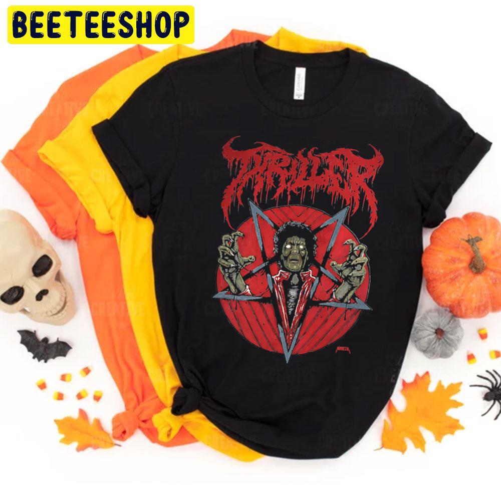 Red Art Thriller Michael Jackson Halloween Movie Unisex T-Shirt Red Art Thriller Michael Jackson Halloween Movie Unisex T-Shirt