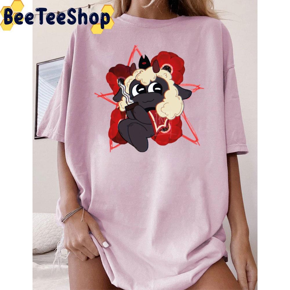 Red Flower Cult Of The Lamb Game Unisex T-Shirt Red Flower Cult Of The Lamb Game Unisex T-Shirt