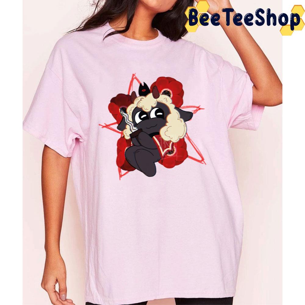 Red Flower Cult Of The Lamb Game Unisex T-Shirt Red Flower Cult Of The Lamb Game Unisex T-Shirt