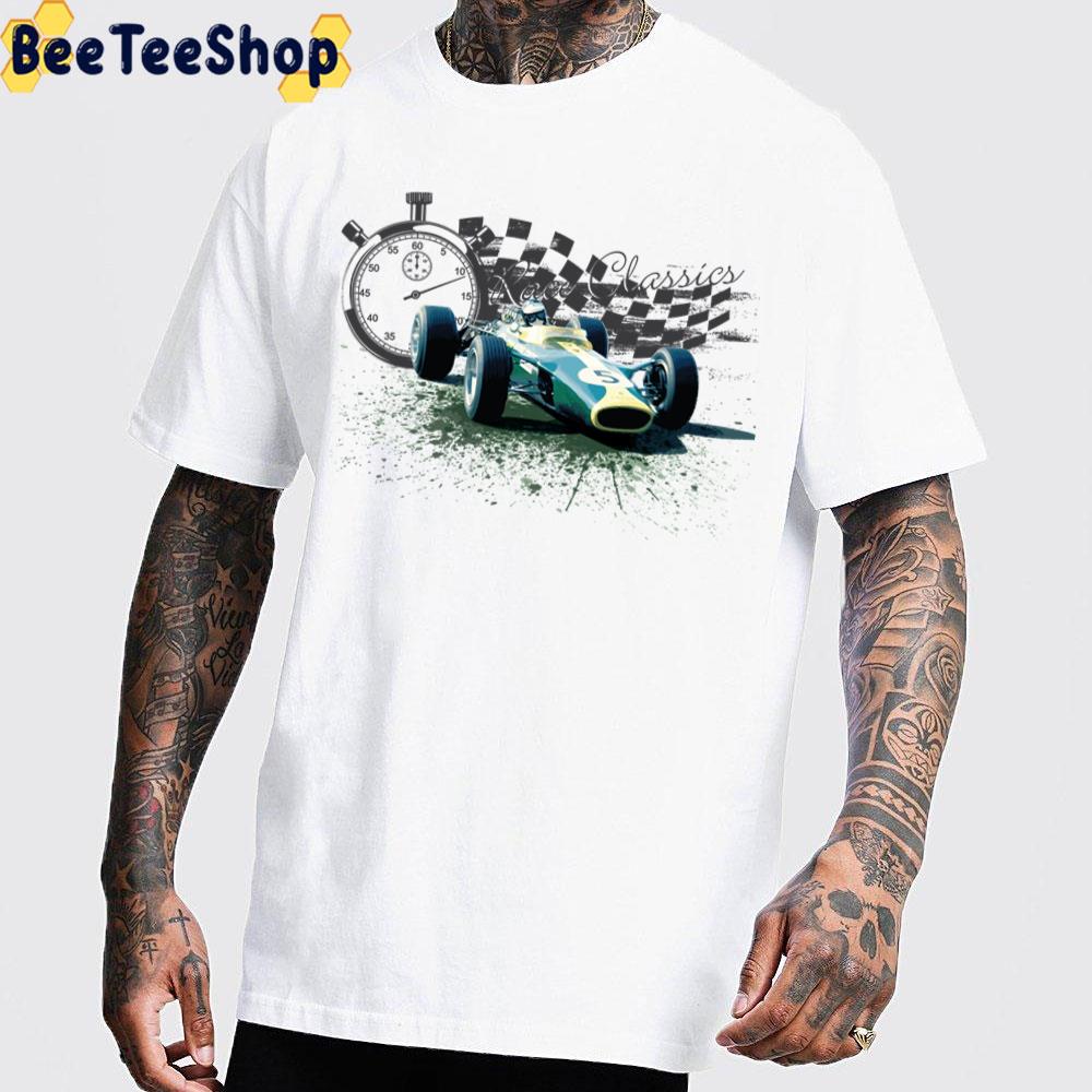 Retro Formula 1 Jim Clark Lotus 49 Racing Trending Unisex T-Shirt Retro Formula 1 Jim Clark Lotus 49 Racing Trending Unisex T-Shirt
