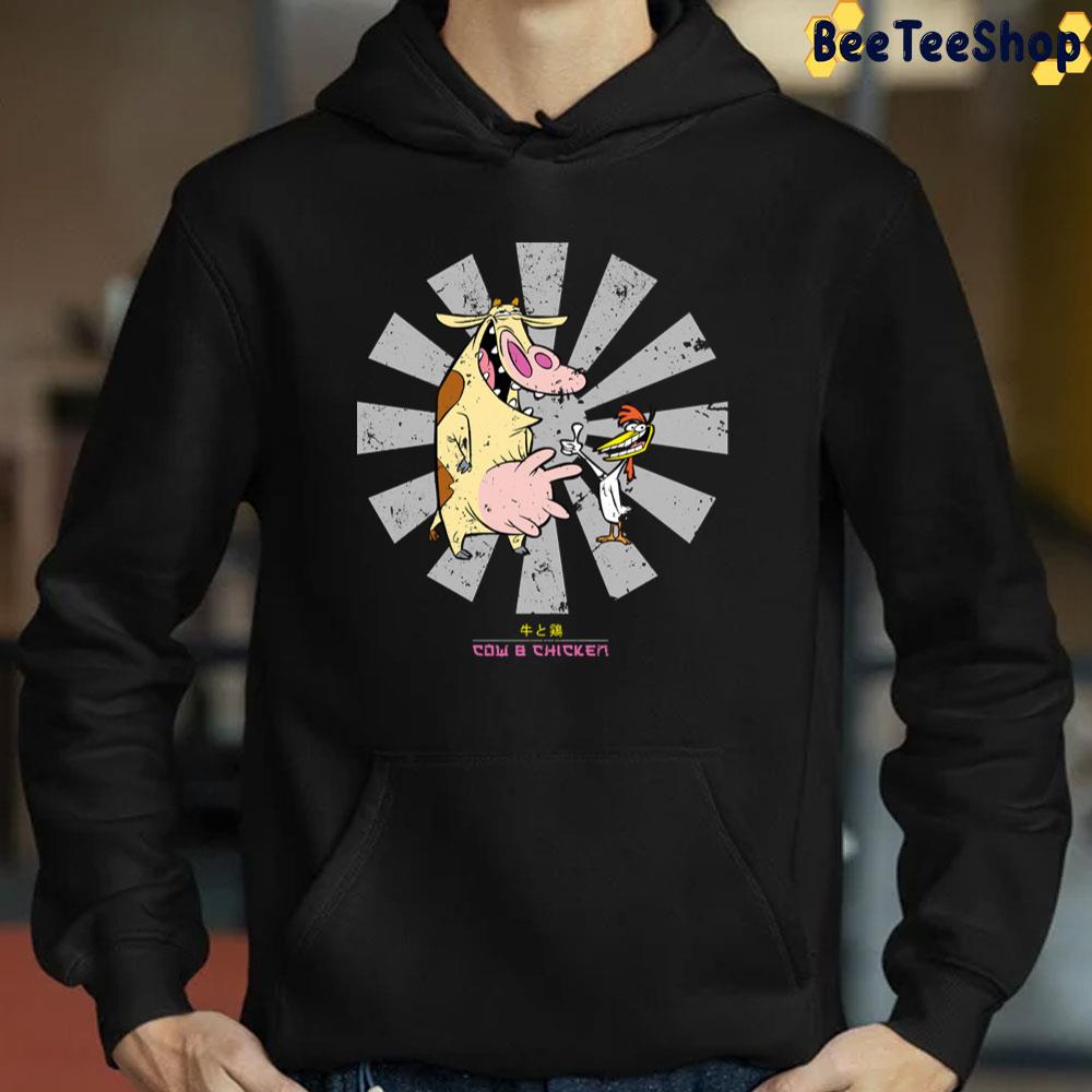 Retro Japanese Cow And Chicken Trending Unisex T-Shirt Retro Japanese Cow And Chicken Trending Unisex T-Shirt