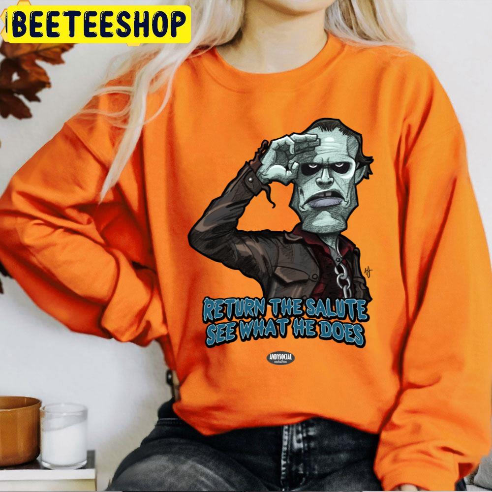 Return The Salute See What He Doesbub Halloween Trending Unisex T-Shirt Return The Salute See What He Doesbub Halloween Trending Unisex T-Shirt