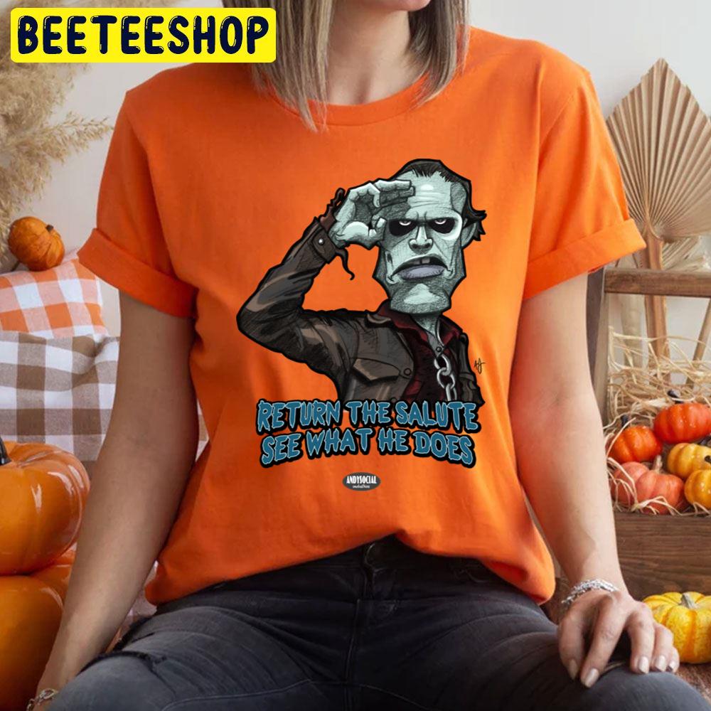 Return The Salute See What He Doesbub Halloween Trending Unisex T-Shirt Return The Salute See What He Doesbub Halloween Trending Unisex T-Shirt