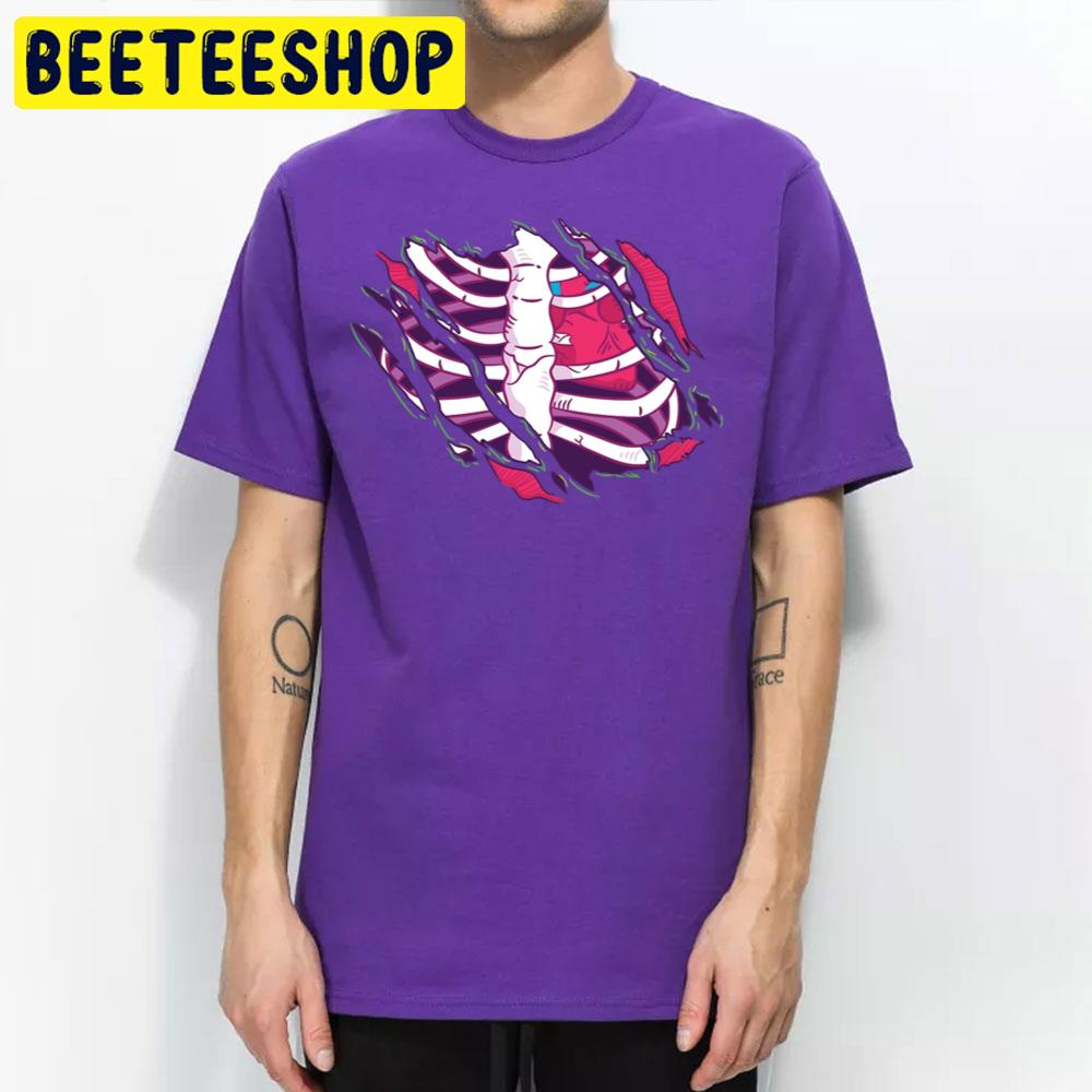 Rib Cage Bones And Heart Zombie Trending Unisex T-Shirt Rib Cage Bones And Heart Zombie Trending Unisex T-Shirt