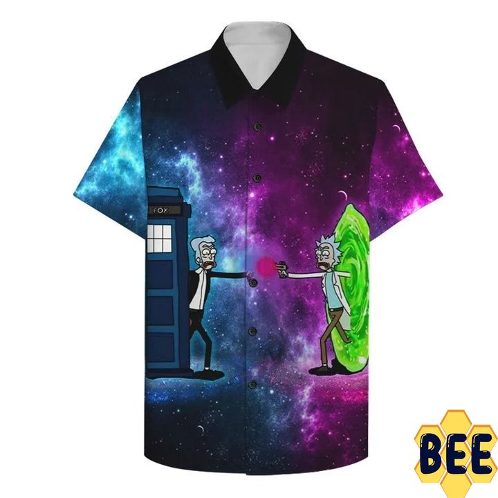 Rick And Morty Ufo Galaxy Trending Hawaiian Shirt Rick And Morty Ufo Galaxy Trending Hawaiian Shirt