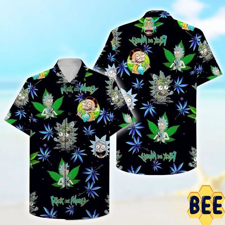 Rick And Morty Weed Trending Hawaiian Shirt Rick And Morty Weed Trending Hawaiian Shirt