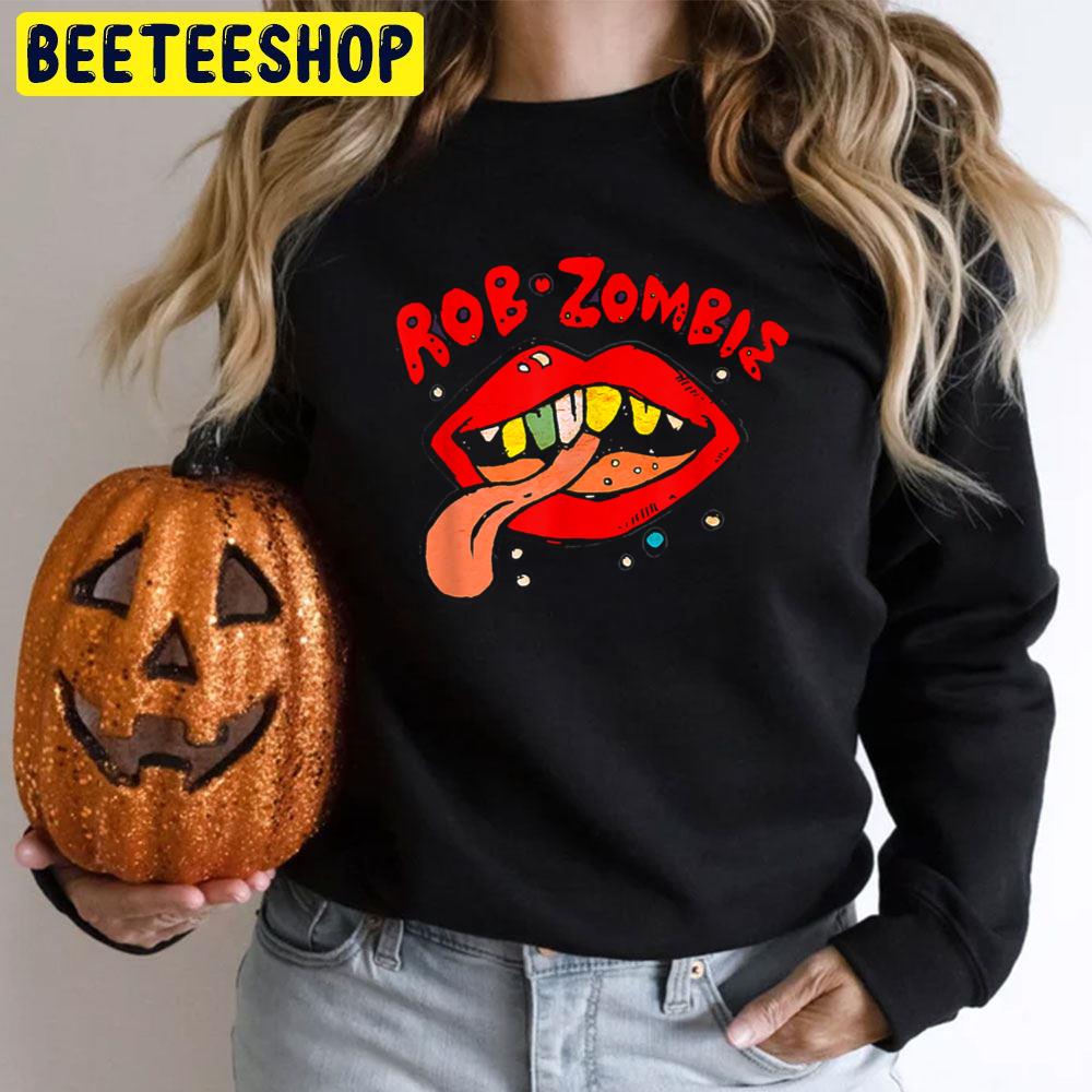 Rob Fansart Blue Zombie Dark Red Ghost Lips Retro Vintage Trending Unisex T-Shirt Rob Fansart Blue Zombie Dark Red Ghost Lips Retro Vintage Trending Unisex T-Shirt