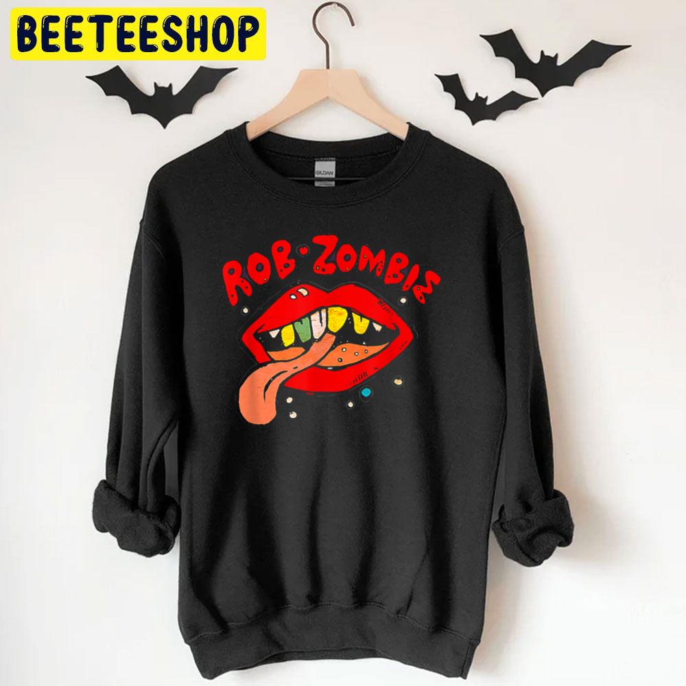 Rob Fansart Blue Zombie Dark Red Ghost Lips Retro Vintage Trending Unisex T-Shirt Rob Fansart Blue Zombie Dark Red Ghost Lips Retro Vintage Trending Unisex T-Shirt