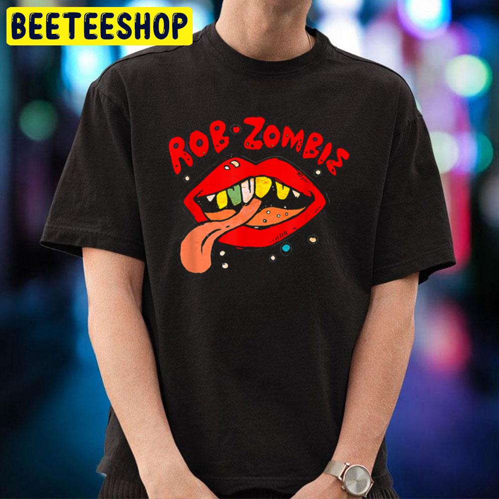 Rob Fansart Blue Zombie Dark Red Ghost Lips Retro Vintage Trending Unisex T-Shirt Rob Fansart Blue Zombie Dark Red Ghost Lips Retro Vintage Trending Unisex T-Shirt