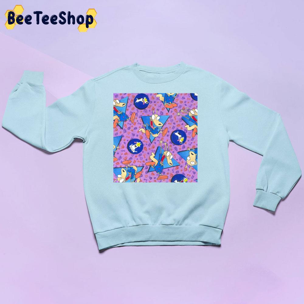 Rocko's Modern Life Spunky 90's Pattern Nickelodeon Trending Unisex Sweatshirt Rocko's Modern Life Spunky 90's Pattern Nickelodeon Trending Unisex Sweatshirt