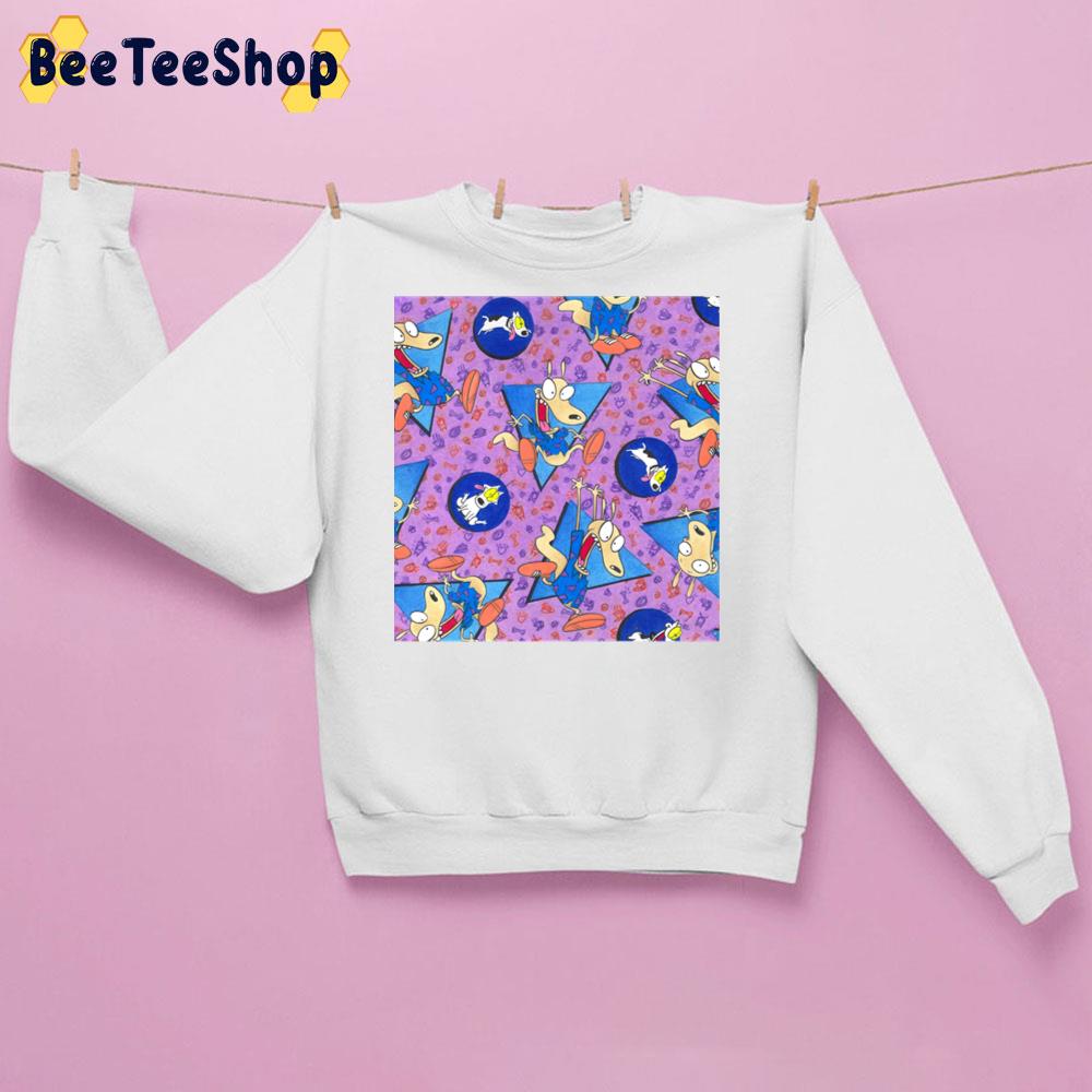 Rocko's Modern Life Spunky 90's Pattern Nickelodeon Trending Unisex Sweatshirt Rocko's Modern Life Spunky 90's Pattern Nickelodeon Trending Unisex Sweatshirt