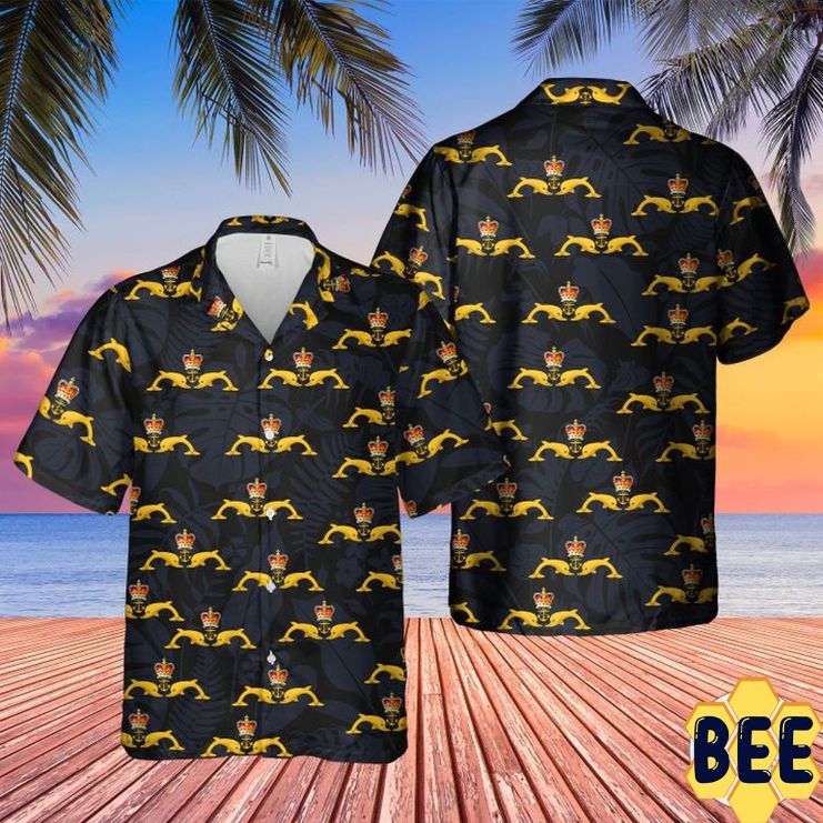 Royal Navy Dolphins Badge Trending Hawaiian Shirt Royal Navy Dolphins Badge Trending Hawaiian Shirt