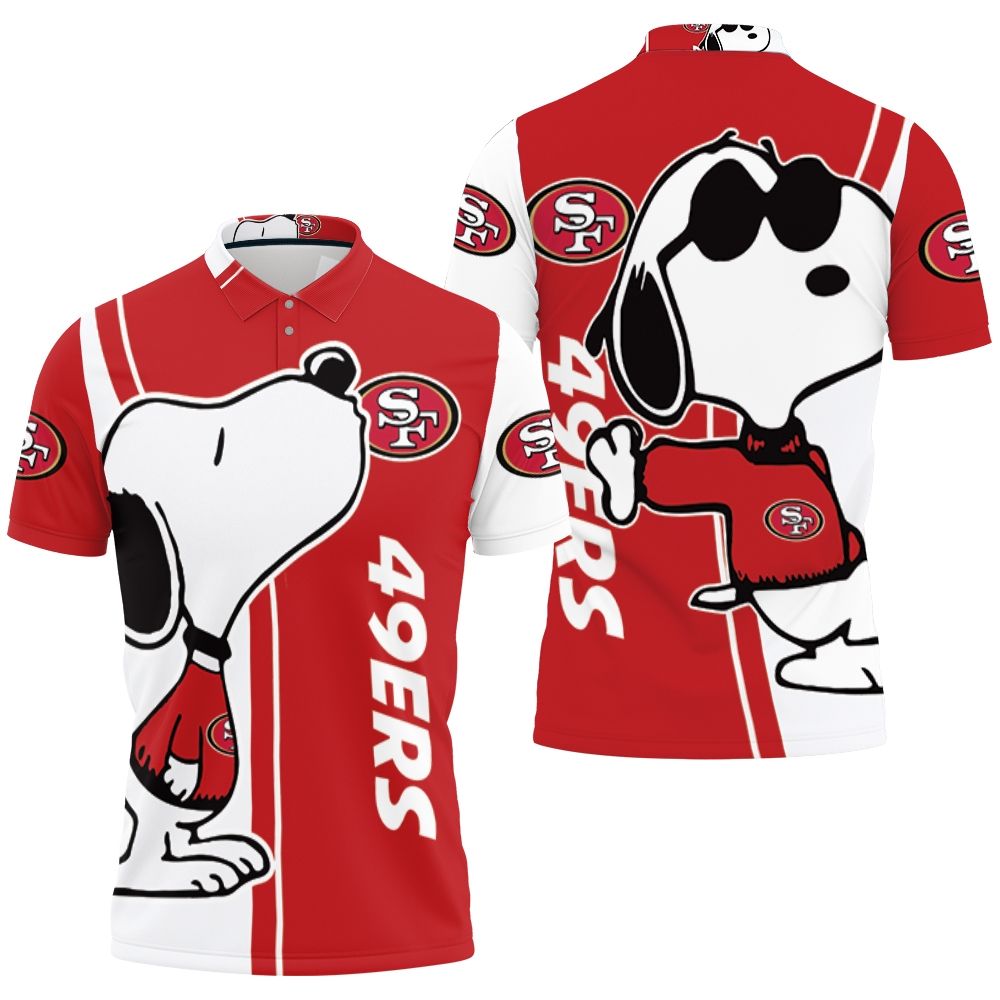 San Francisco 49ers Snoopy Lover 3D All Over Print Polo Shirt San Francisco 49ers Snoopy Lover 3D All Over Print Polo Shirt