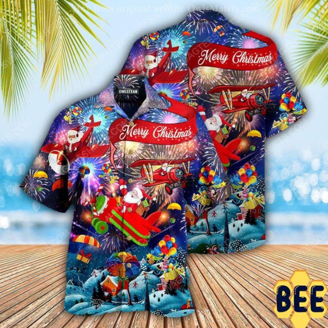 Santa Claus And Merry Christmas Full Print Trending Hawaiian Shirt Santa Claus And Merry Christmas Full Print Trending Hawaiian Shirt