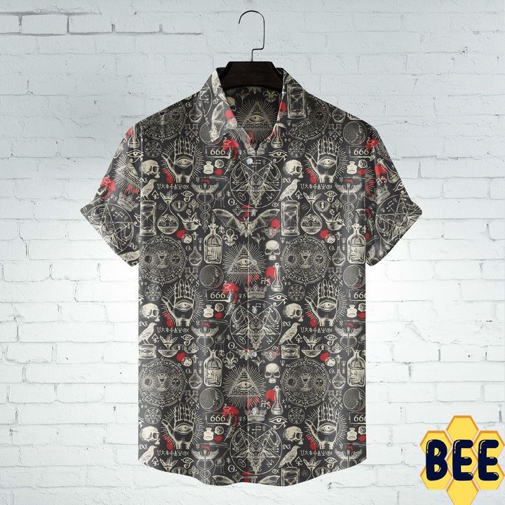 Satan 666 Symbol Trending Hawaiian Shirt Satan 666 Symbol Trending Hawaiian Shirt