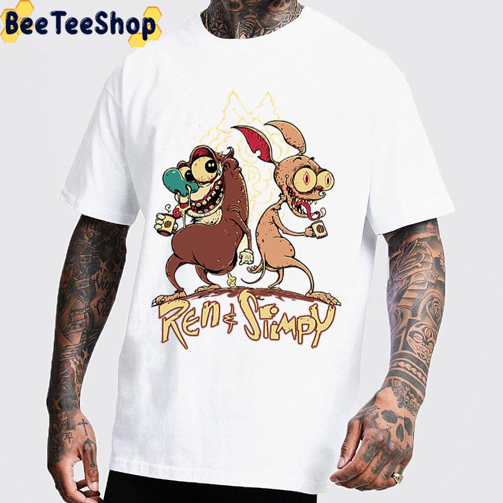 Scary The Ren And Stimpy Show Halloween Trending Unisex T-Shirt Scary The Ren And Stimpy Show Halloween Trending Unisex T-Shirt
