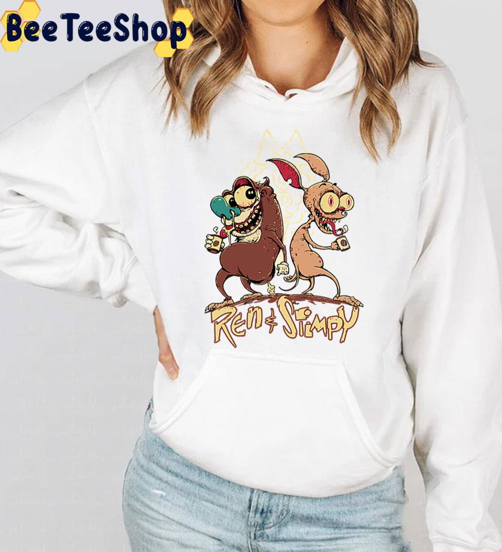 Scary The Ren And Stimpy Show Halloween Trending Unisex T-Shirt Scary The Ren And Stimpy Show Halloween Trending Unisex T-Shirt