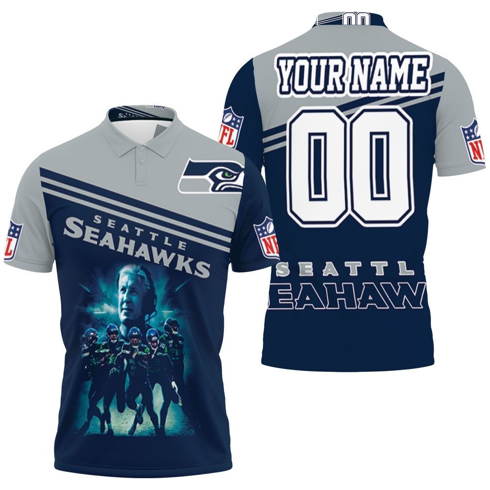 Seattle Seahawks Legend Players And Coach Personalized 3D All Over Print Polo Shirt Seattle Seahawks Legend Players And Coach Personalized 3D All Over Print Polo Shirt