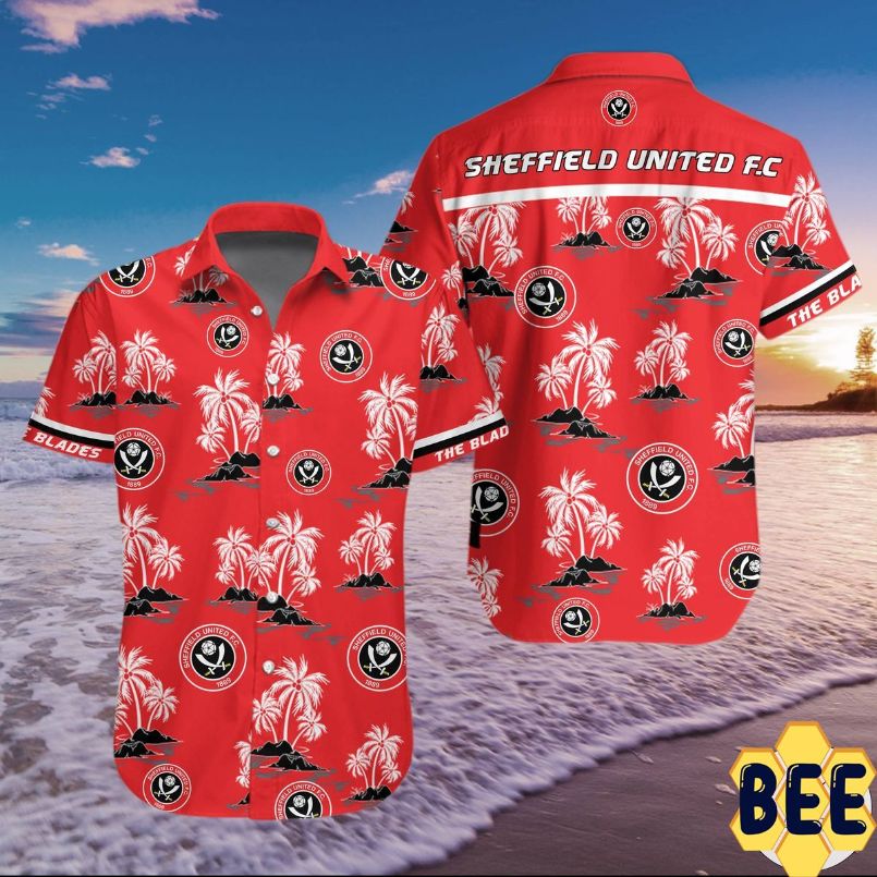 Sheffield United F.C Tropical Flower Trending Hawaiian Shirt Sheffield United F.C Tropical Flower Trending Hawaiian Shirt