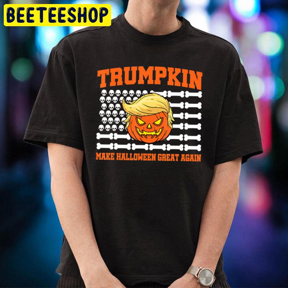 Skeleton America Flag Trump Trumpkin Make Halloween Great Again Trending Unisex T-Shirt Skeleton America Flag Trump Trumpkin Make Halloween Great Again Trending Unisex T-Shirt