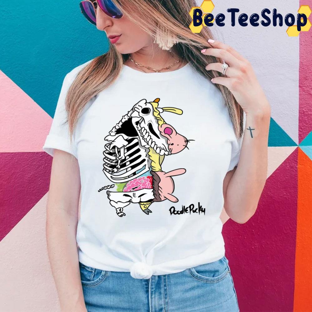 Skeleton Cow And Chicken Trending Unisex T-Shirt Skeleton Cow And Chicken Trending Unisex T-Shirt