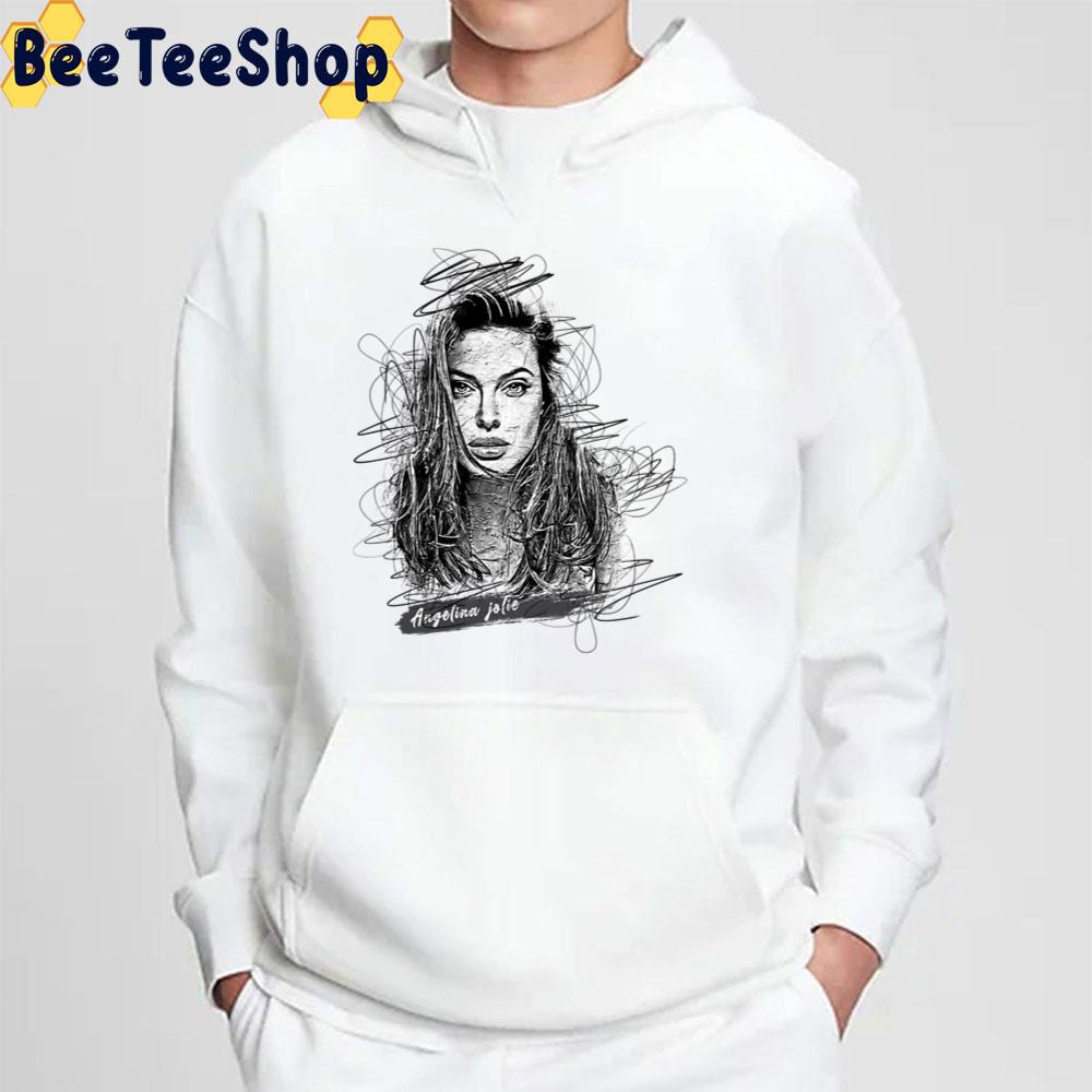 Sketch Art Design Fitted Angelina Jolie Unisex T-Shirt Sketch Art Design Fitted Angelina Jolie Unisex T-Shirt