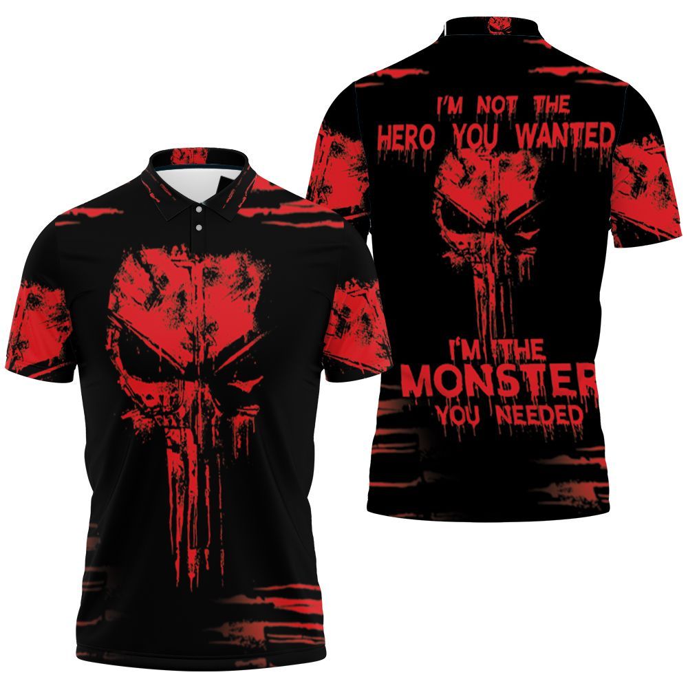 Skull Im Not The Hero You Wanted Im The Monster You Needed 3d 3D All Over Print Polo Shirt Skull Im Not The Hero You Wanted Im The Monster You Needed 3d 3D All Over Print Polo Shirt