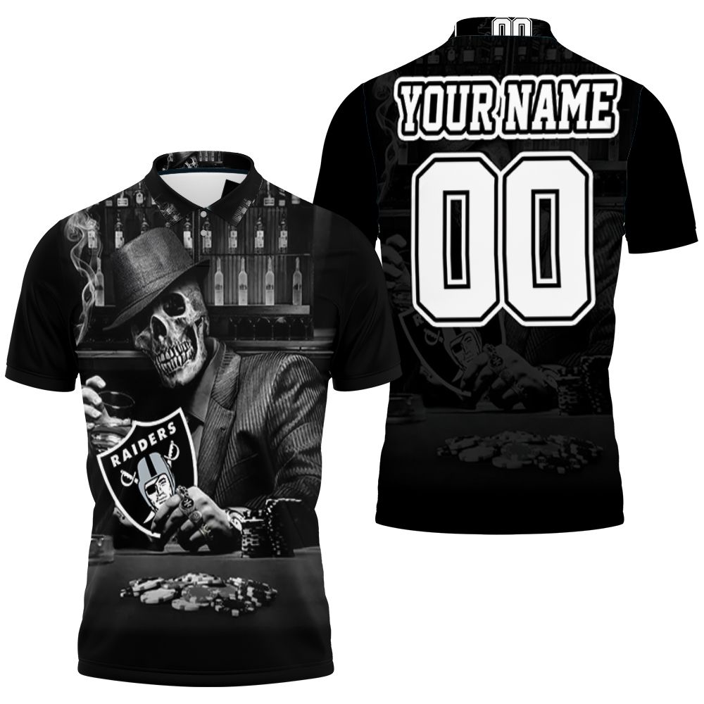 Skull Play Oakland Raiders Card Personalized 3D All Over Print Polo Shirt Skull Play Oakland Raiders Card Personalized 3D All Over Print Polo Shirt