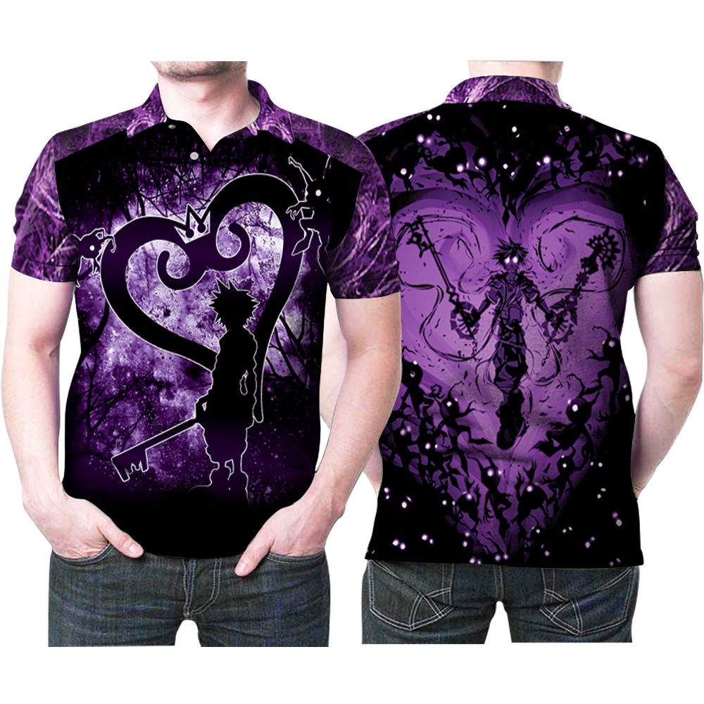 Sora Heartless Kingdom Hearts Shadow Purple 3D All Over Print Polo Shirt Sora Heartless Kingdom Hearts Shadow Purple 3D All Over Print Polo Shirt